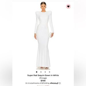 Zhivago white sequin gown